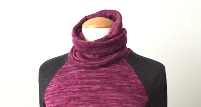 Burda knit top with turtleneck