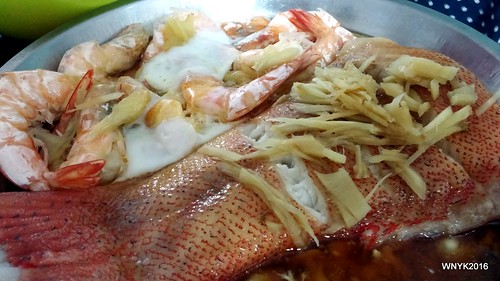 Steamed Prawn and Fish