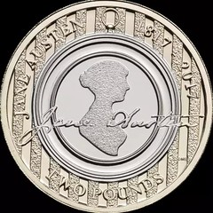 Jane AUsten two pound coin