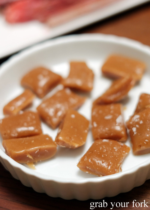 Duck fat caramels at our Stomachs 11 Christmas dinner 2016