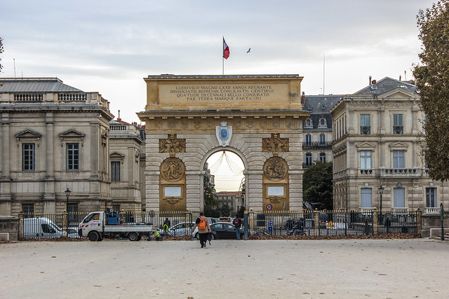 Plaza Real del Peyrou de Montpellier, Francia