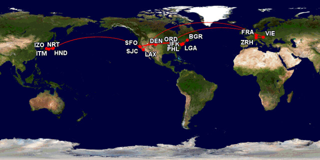 Flight path in 2016