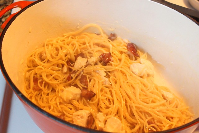 Chicken Spaghettini Carbonara