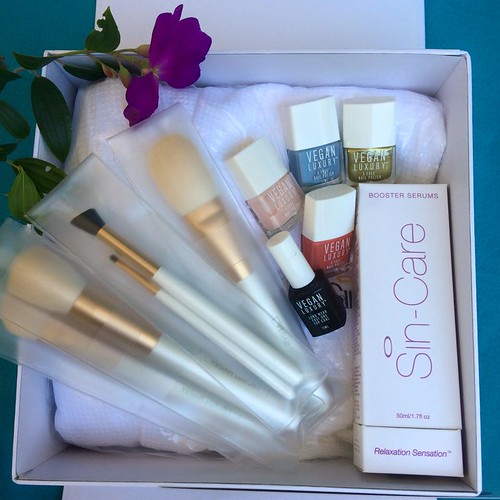 overhead view of Conscious Luxury Beauty Box
