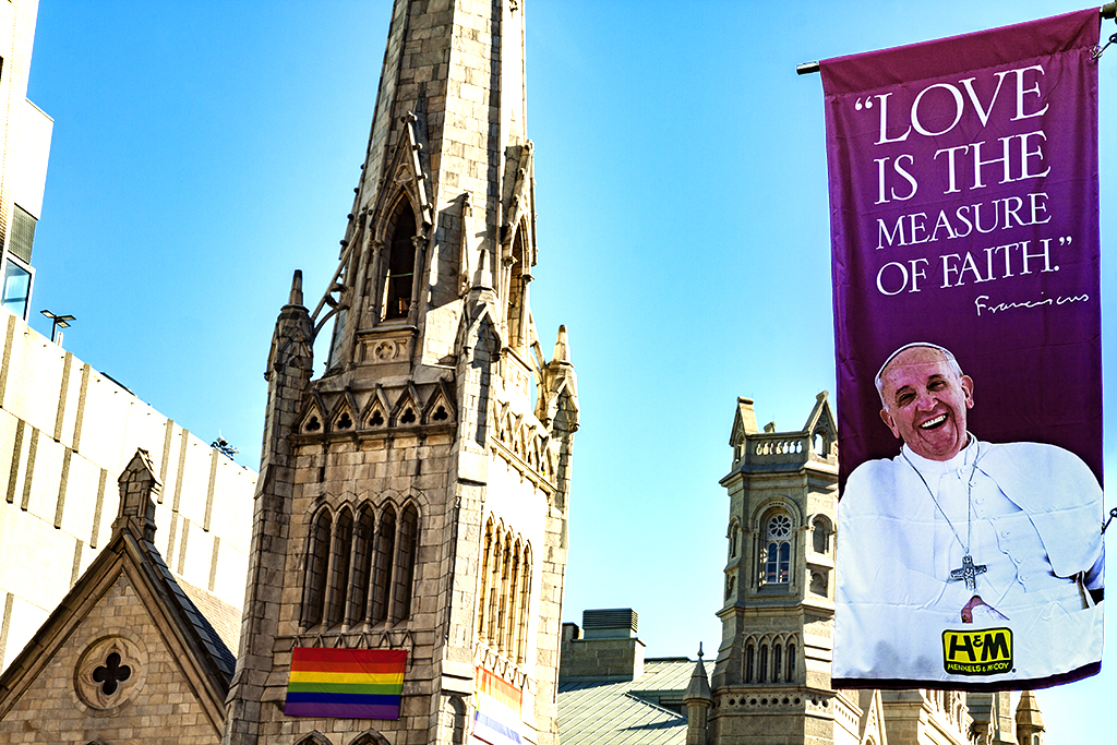 Pope Francis LOVE IS THE MEASURE OF FAITH--Center City