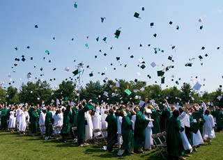 Caps away...Graduation at Loudoun Valley High School, June 2010