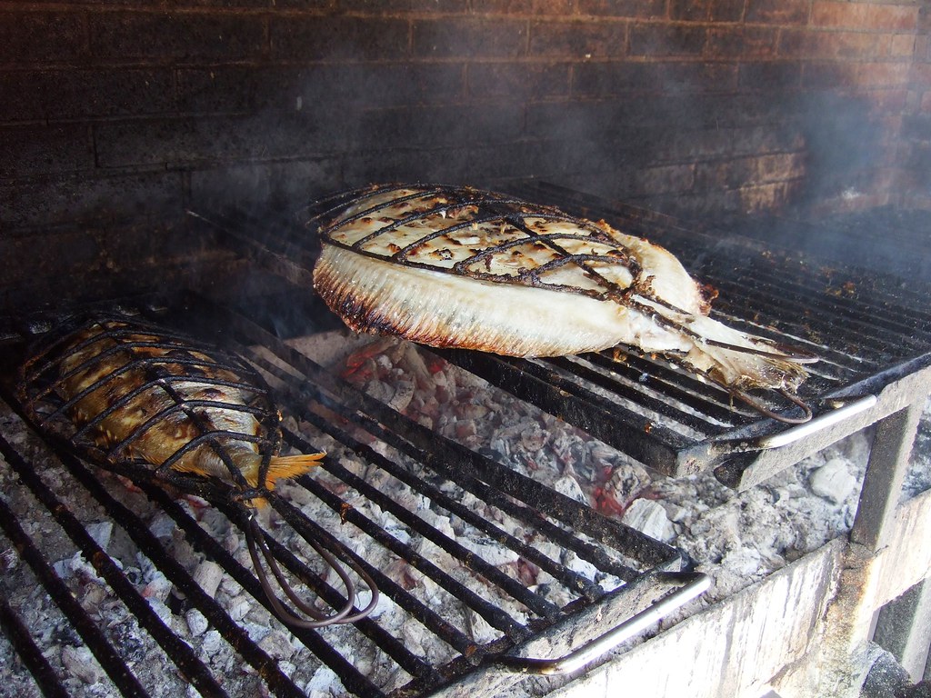 Turbot on the grill