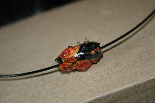 Faux Lampwork bead made of Kato polyclay