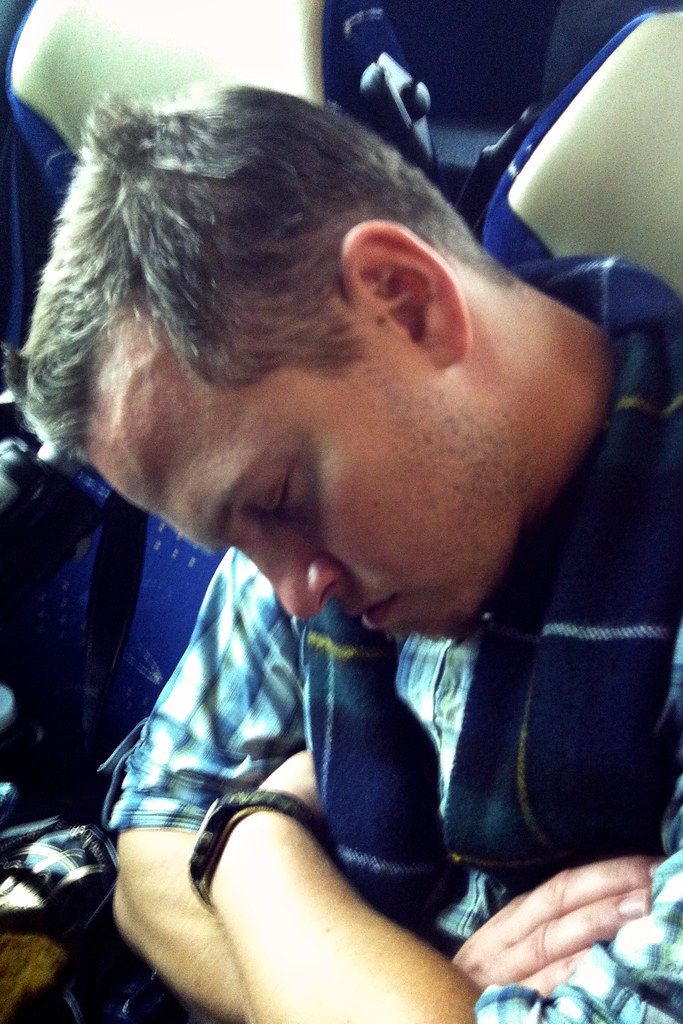 Jeff Sleeps on the Bus