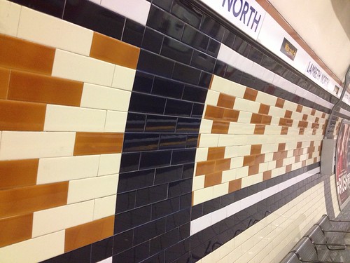 London Underground tiling design. Lambeth North.