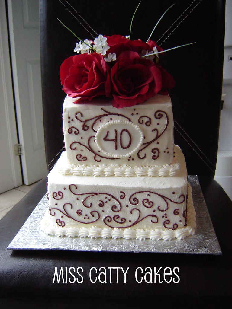 Pictures of 40th wedding anniversary cakes
