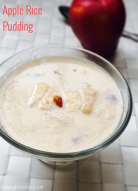Apple Rice Pudding Recipe for Babies, Toddlers and Kids2