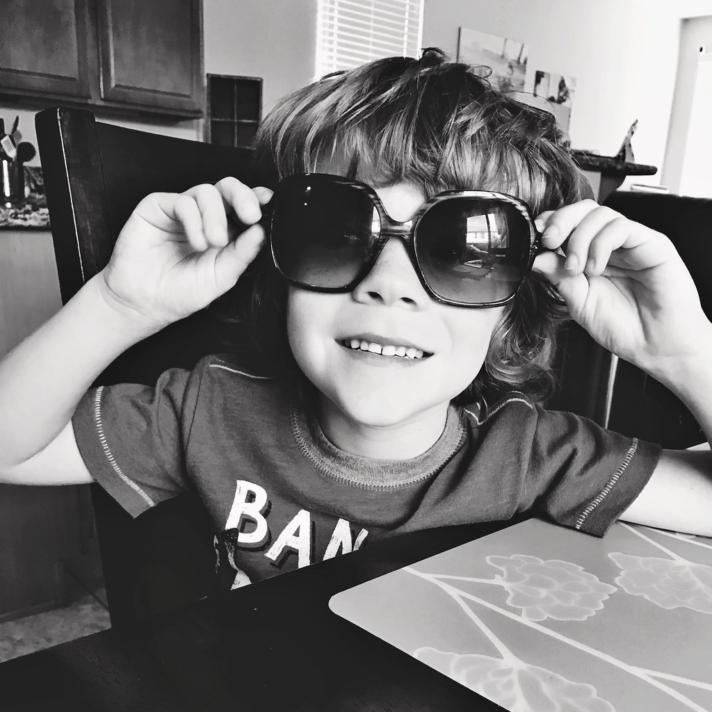 Kid in sun glasses