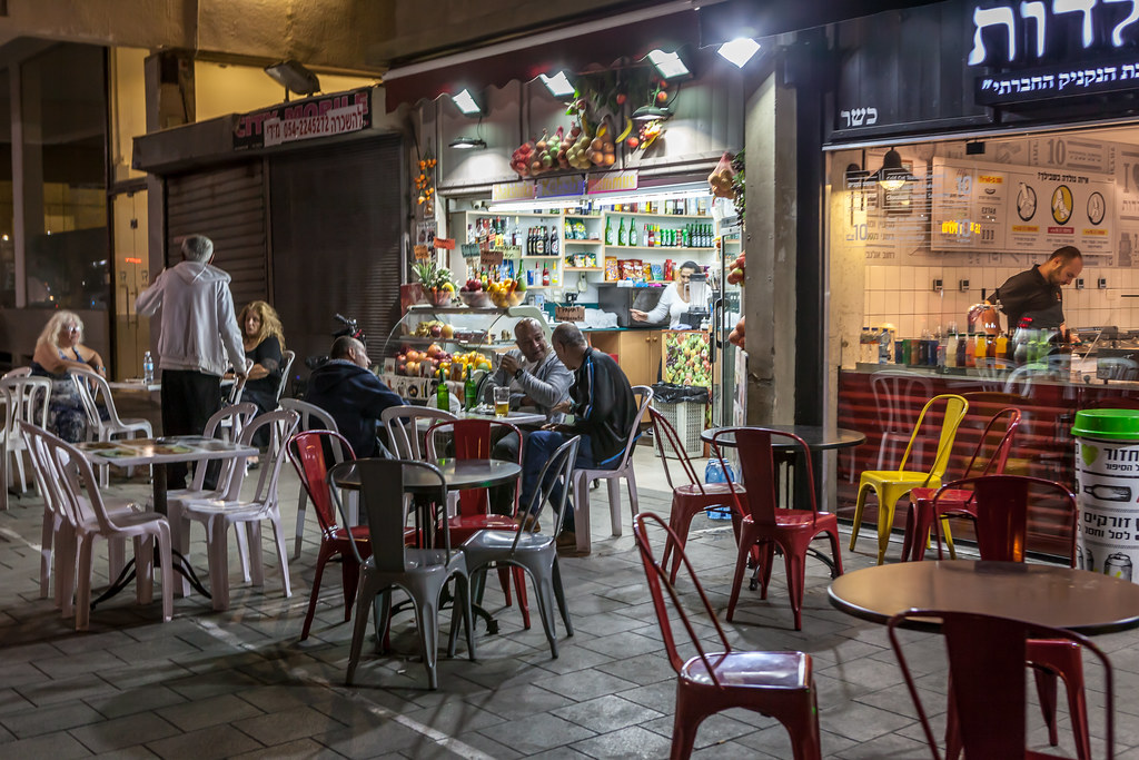 Tel Aviv Night Street Scene-9187