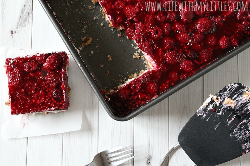 This raspberry pretzel salad dessert is the perfect Christmas dessert for any gathering or party! It's sweet and salty, crunchy and creamy, and basically everything you've ever wanted in a dessert! Plus it's super easy!
