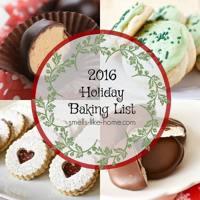 2016 holiday baking list