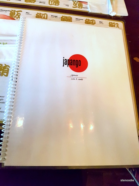 Japango menu cover