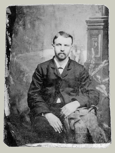 Tintype Man with Mustache