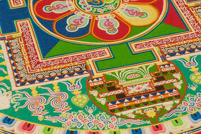 Mandala tibétain, exposition Signes & Sable, Arles