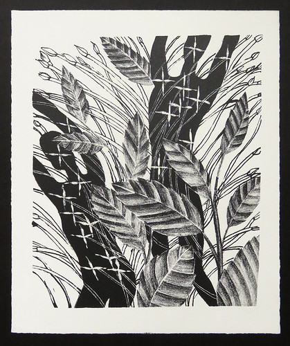 Litho Print of Dancing Leafs of the Ixora plant