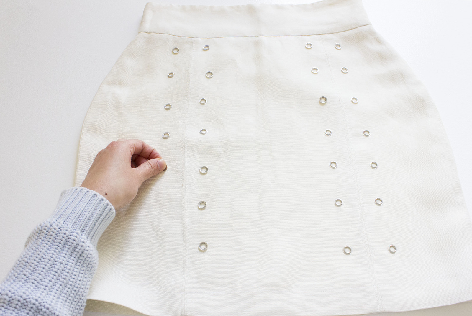 DIY Grommet Lace Skirt