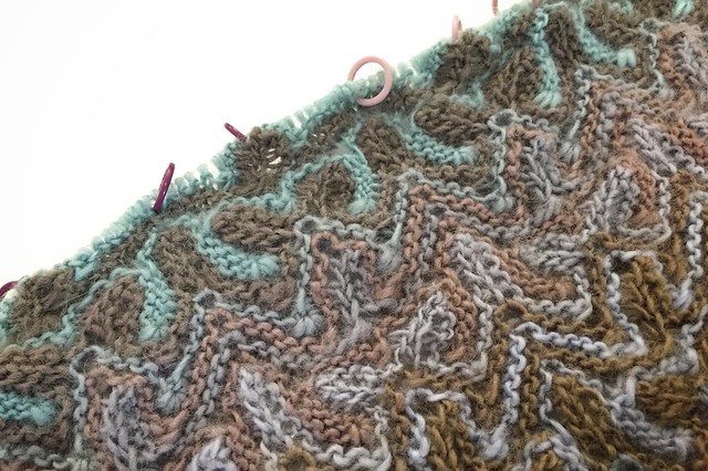 Mixed Up Cowl WIP
