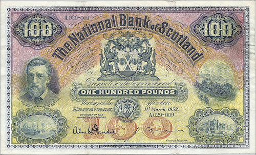 National Bank of Scotland 100 pound note