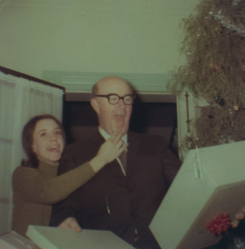 Susan and Dad Christmas 1968