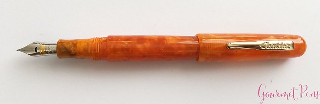 Review Conklin All American Sunburst Orange Fountain Pen 8