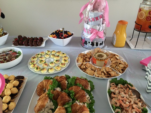 Delicious spread at Yoon's baby shower