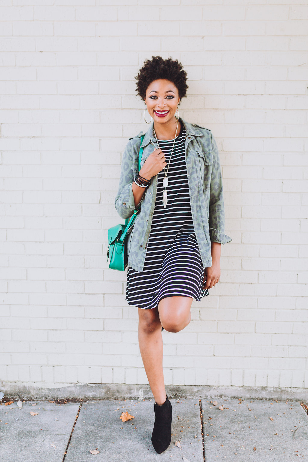 how to style a striped dress
