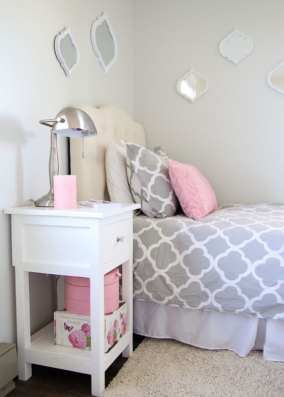 Tween Bedroom Beige Gray White Pink