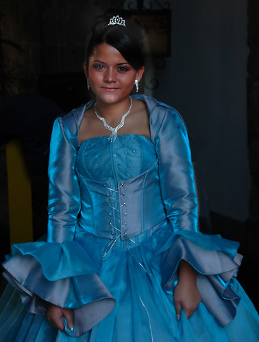 Girl in a Blue Dress in Guadalajara, Mexico
