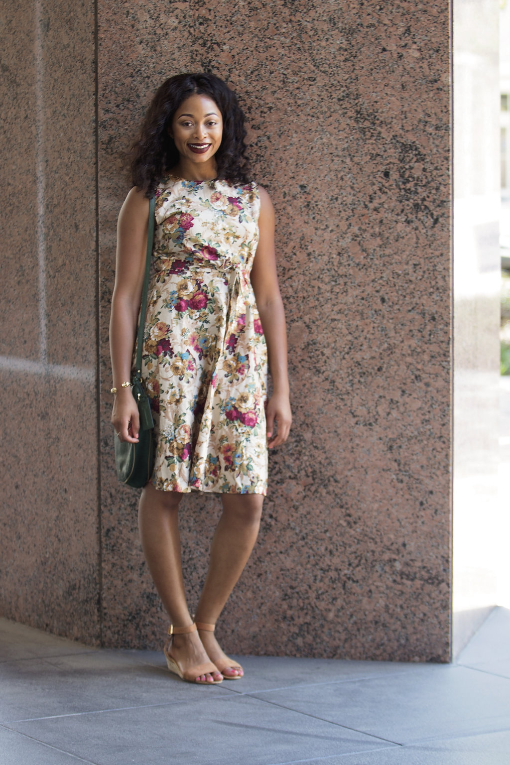 how to wear a floral skater dress, the beauty beau