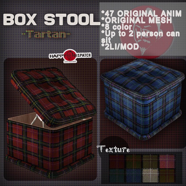 Box stool Tartan ad