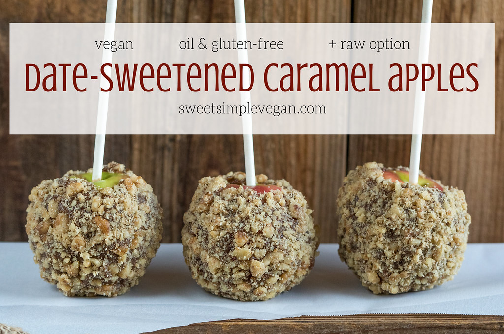 Date-Sweetened Caramel Apples {oil- gluten- & refined sugar-free w/ raw option} sweetsimplevegan.com