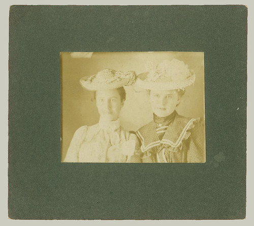Two women with hats