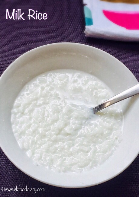Milk Rice Recipe for Toddlers and Kids