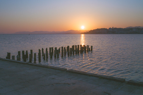 Sunset over the Lake Shinji