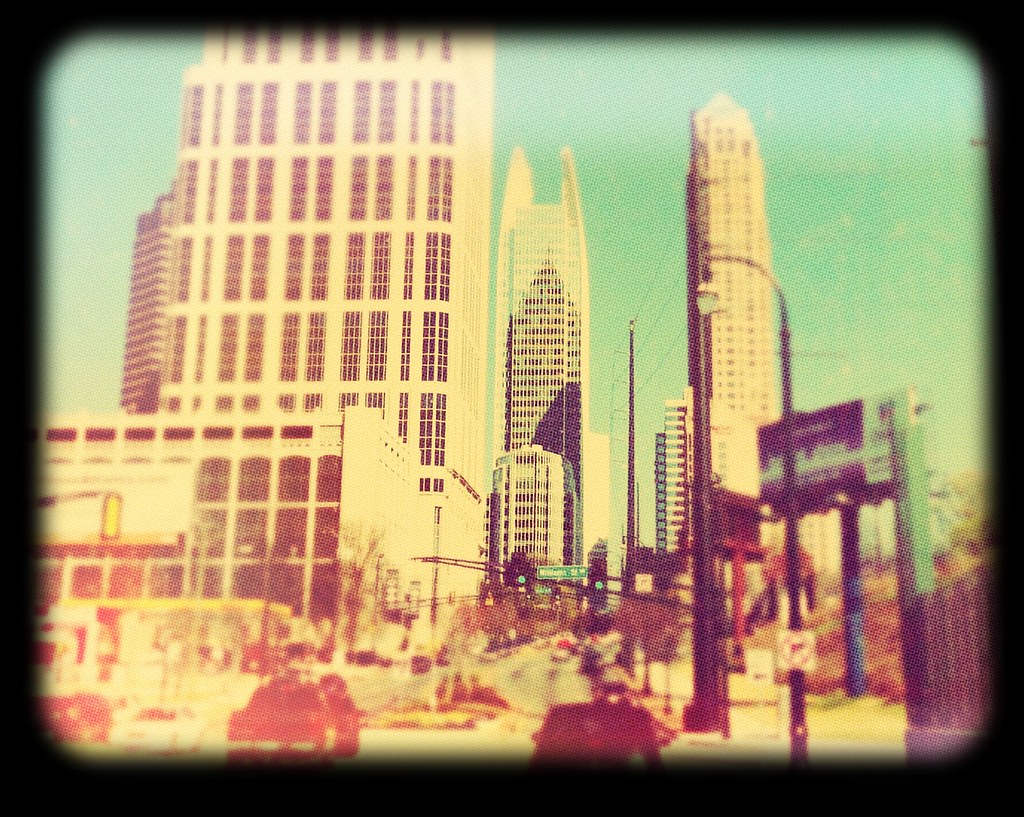 Atlanta Street Scene Viewed Through iPhone Photo App