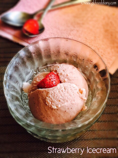 Strawberry Icecream Recipe for Toddlers and Kids2