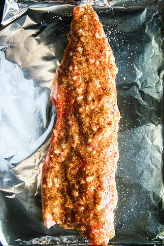 Grilled Nactarine mustard Glazed Salmon from HeatherChristo.com