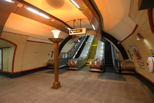 Bounds Green Tube Station - interior - escalators