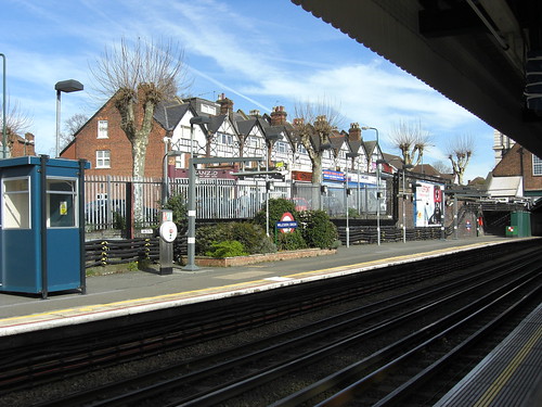 Station Parade from Southbound platform at Willesden Green
