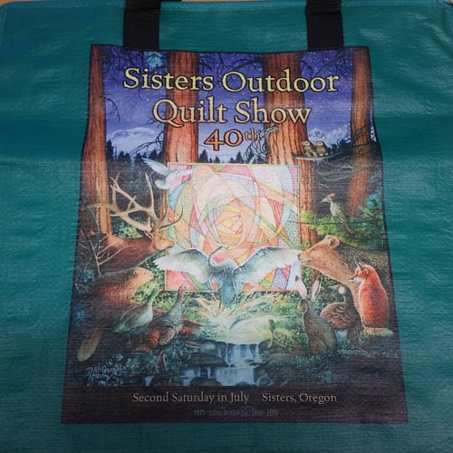 Only a coworker who knows me really well would buy me this bag on his vacation.  He actually went to the quilt shop to see his niece who works there, but still I'm tickled pink that Steve bought this for me.