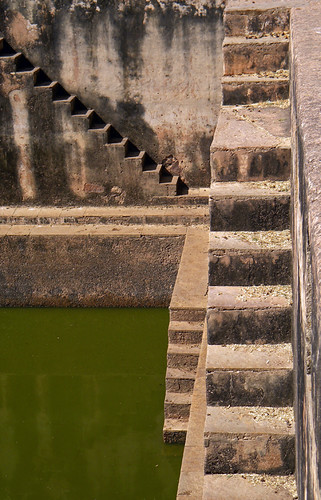 Multiple sets of stairs to Bundi Fort's Step Well