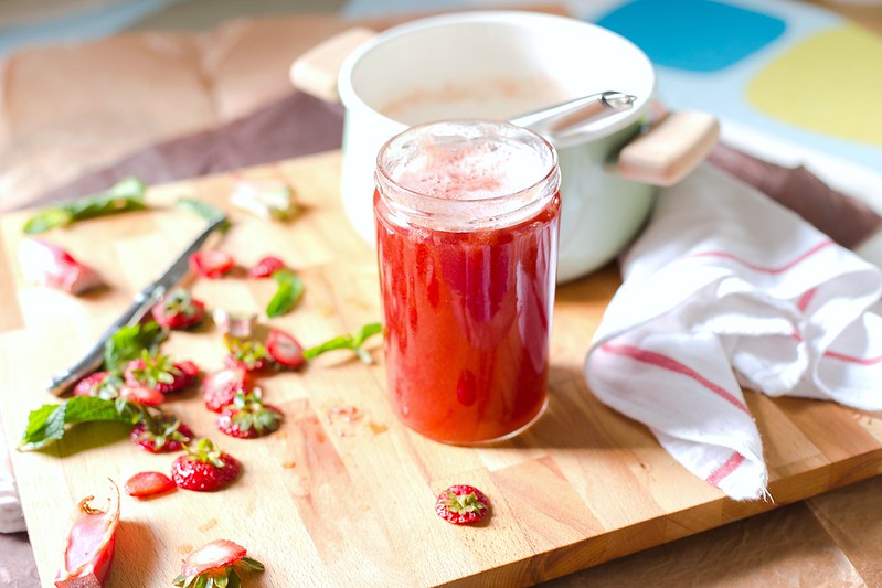 Strawberry Rhubarb Simple Syrup