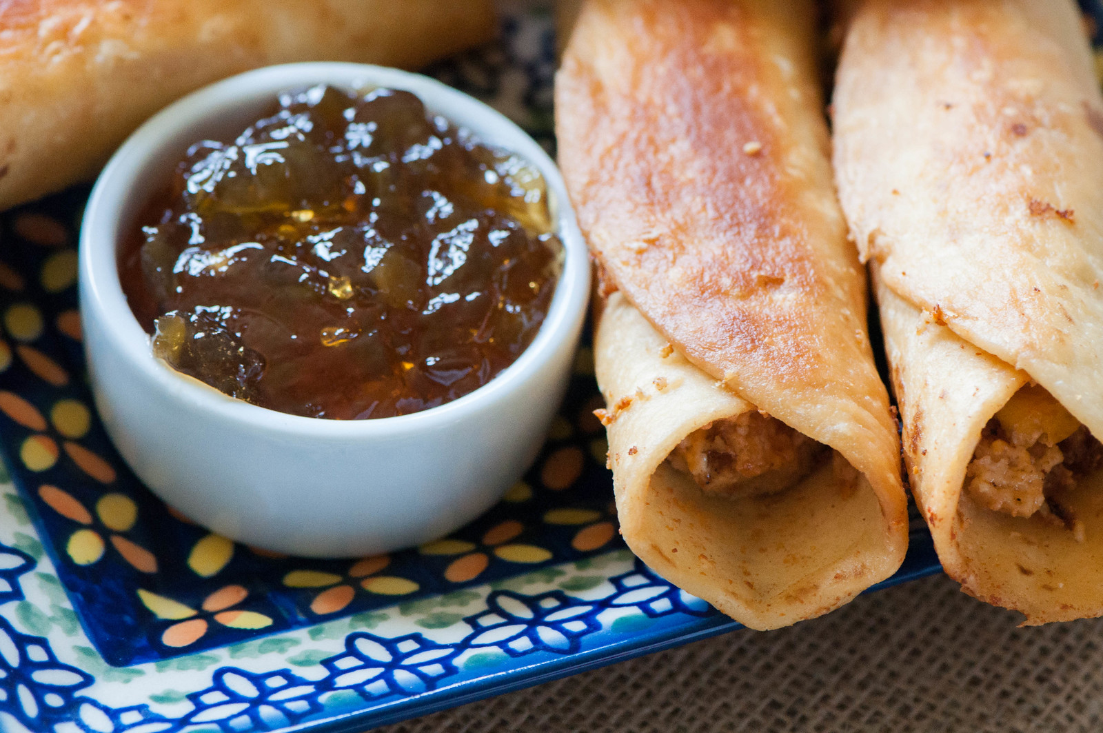 Cream Cheese Chicken Flautas with Jalapeno Jelly 5