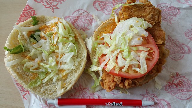 2016-Jun-9 Church's Chicken - spicy thigh burger