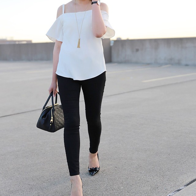  Ann Taylor Strappy Off The Shoulder Top